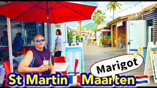 Great local places in Marigot St Martin 🏝️ St Maarten [upl. by Allerbag]