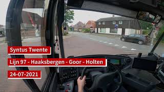 Syntus Twente  Lijn 97 Haaksbergen  Goor  Holten  Dutch Bus driver POV [upl. by Assenal]