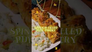 Spinach Filled Puff Pastryingredients in comments arabicdish spinach cooking healthyrecipe [upl. by Lenra]