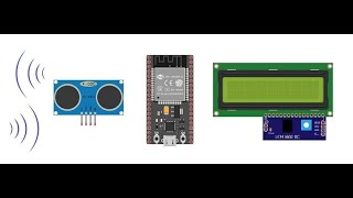 Use of HCSR04 ultrasonic sensor and I2C LCD screen by ESP32 [upl. by Aivatra]