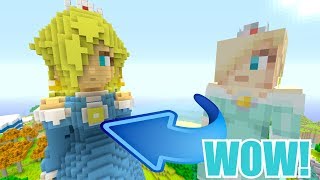 Minecraft Switch  How To Build Super Mario  ROSALINA STATUE 14 [upl. by Avrenim412]