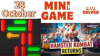 28 October Hamster Kombat Mini game Puzzle Today Solved 🔴Live  livestream hamstercombat [upl. by Javier]