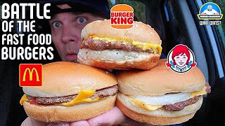 BEST Fast Food Cheeseburger  Wendys® VS McDonalds® VS Burger King®  theendorsement [upl. by Welch]