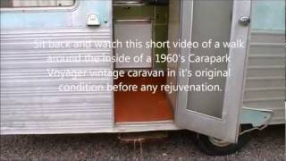 Carapark Voyager vintage caravan inside footage [upl. by Pylle]