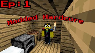 The First Night Modded Hardcore Ep1 [upl. by Gnim]