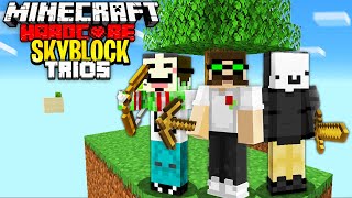 WE Survived Hardcore Minecraft Skyblock For 100 Days And heres what Happened Trios 100 Days [upl. by Ladonna673]