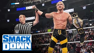 Logan Paul becomes final entrant in Elimination Chamber SmackDown highlights Feb 16 2024 [upl. by Acenahs]