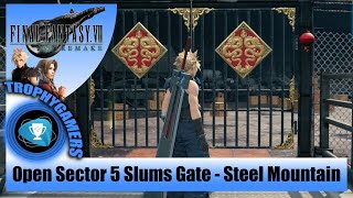 Final Fantasy 7 Remake  How to Open the Gate in Sector 5 Slums  Steel Mountain Area [upl. by Thenna219]