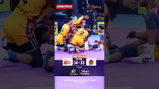 Match 43 In The Thrilling Last Minute Telugu Titans Win Over Puneri Paltan by Just 1 Points  PKL [upl. by Wampler]