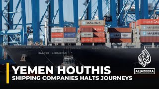 Shipping companies pause Red Sea journeys after Houthi attacks [upl. by Afira]