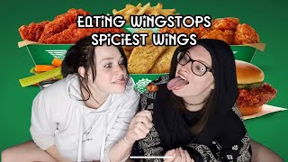 Trying the SPICIEST WING at WINGSTOP [upl. by Hasile629]