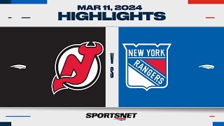 NHL Highlights  Devils vs Rangers  March 11 2024 [upl. by Jeremie]