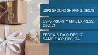 2024 holiday shipping deadlines announced [upl. by Boor]