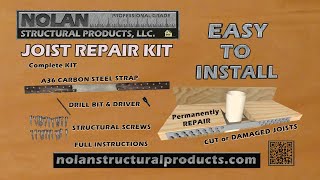 Joist Repair Kit from Nolan Structural Products Fixes Damaged and Cut Joists with Easy Install [upl. by Neumann765]