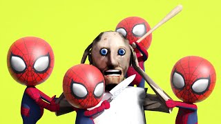 Baby Spider Man Made Clones Vs Granny Horror Animated Cartoon funny [upl. by Atilahs]