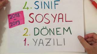 4 sınıf SOSYAL BİLGİLER 2 Dönem 1 Yazılı [upl. by Nissa432]