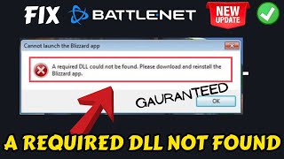 Battlenet DLL not found Cannot launch the battlenet app required DLL could not be found FIX [upl. by Aniez491]