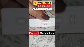 Pregnancy test at 9 DPO days post ovulation pregnantpregnancybaby [upl. by Suhpesoj]