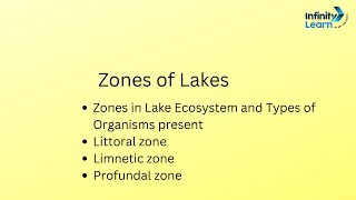 Zones in Lake  Ecosystem and Types of Organisms presentLittoral zonelimnetic zone profundal zone [upl. by Ihsoyim]