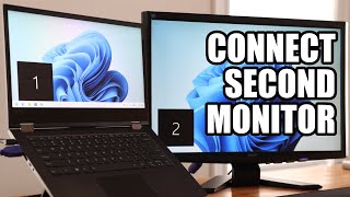 Connect a 2nd Monitor to Laptop on Windows 1011 [upl. by Aniv454]