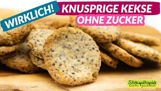 Wirklich knusprige Kekse ohne Zucker [upl. by Stockmon]