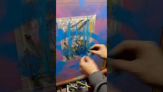 New abstract artwork made with oil pastels on paper Art process video art artprocess abstract [upl. by Notxarb]