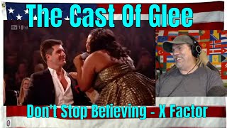 The Cast Of Glee  Dont Stop Believing  X Factor Semi Final FULL HD  REACTION [upl. by Russi]