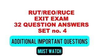 COC Revalidation for all Engineers  RUT  REO  RUCE  Exit exam questions amp answers  SET no 4 [upl. by Fry]