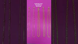 5 pidi gold plated baby chains Real gold finish Free Delivery WhatsApp 9778443949 goldplated [upl. by Neelcaj]