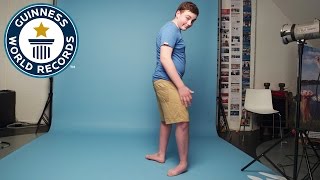 Teenager can make his feet face backwards  Guinness World Records [upl. by Tanya]