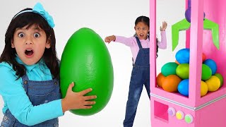 Ellie and Andrea Claw Machine and Squishy Slime Hunt Adventure [upl. by Diarmit]