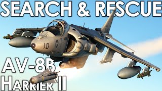 DCS World at its Finest  AV8B Harrier II Combat Search and Rescue [upl. by Arev399]