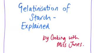 Gelatinisation of Starch EXPLAINED [upl. by Trudie]