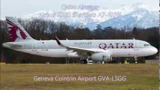 Qatar Airways Airbus A320 Sharklets A7AHW  Geneva Cointrin Airport GVALSGG [upl. by Cassaundra681]