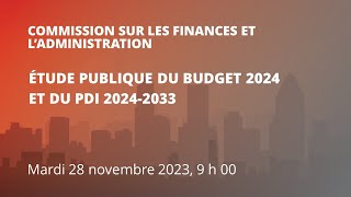 20231128 9 H  Commission sur les finances et ladministration [upl. by Sladen]