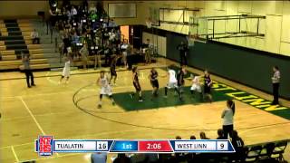 West Linn 2 Kennedi Byram steals and assists a Courteney Landis 3pointer [upl. by Notled]