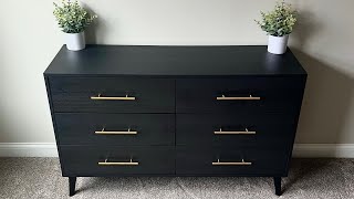 ASSEMBLY VIDEO Aiho 6 Drawer Modern Dresser [upl. by Ived548]