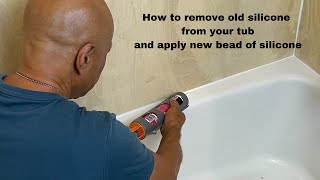 How to remove and apply new silicone caulking to your shower tub [upl. by Niryt995]