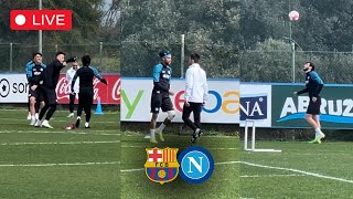 BarcellonaNapoli LIVE 🔴 Allenamento di rifinitura alla vigilia di Champions League [upl. by Dayle674]