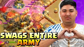 Rigotorres23 SWAG ENTIRE Balloon Army amp Siege With HERO ATTACK Clash of Clans [upl. by Evanne]