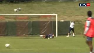 Fabrice Muamba knocks down Jason Steele  2011 UEFA U21 European Championship [upl. by Lindahl]