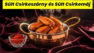 Sült Csirkeszárny és Sült Csirkemáj Roast Chicken Wings and Livers🍗 [upl. by Ttenna]