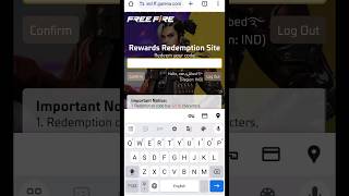 FREE FIRE REDEEM CODE FOR TODAY AUGUST 15  FF REWARDS REDEEM CODE  FF TODAY REDEEM ff shortsfeed [upl. by Anderea571]