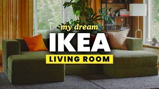 Designing MY DREAM IKEA LIVING ROOM ikea products only [upl. by Cly]