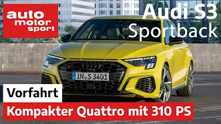 Audi S3 Sportback 2020 Wie groß ist der Unterschied zum A3 – VorfahrtReview auto motor amp sport [upl. by Hotze]