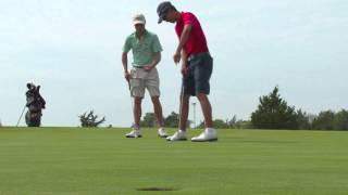 2013 Walker Cup Justin Thomas and Michael Kim Trick Shots [upl. by Toddie]