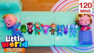 10 im Bett 🐻  Kinderlieder für Kleinkinder  Little World Deutsch [upl. by Bravin145]