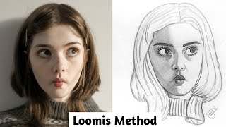 Easy Loomis Method Portrait Drawing  A Beginners Tutorial [upl. by Fondea]