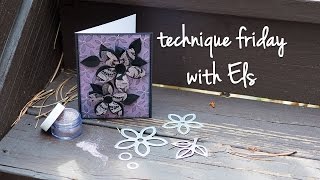 Silk Microfine Glitter Flowers  Technique Friday with Els [upl. by Nalek]