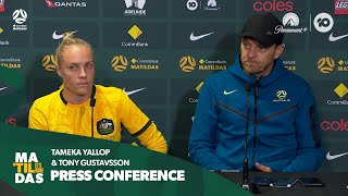 Tameka Yallop amp Tony Gustavsson  Press Conference  International Friendly [upl. by Gut348]